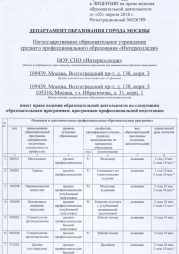 Лицензии, свидетельства и аккредитации | Интерколледж | фото №22